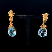 Orecchini Cianfrone Gioielli Donna in Oro Topazio OROR-66-198 - OROR-66-198